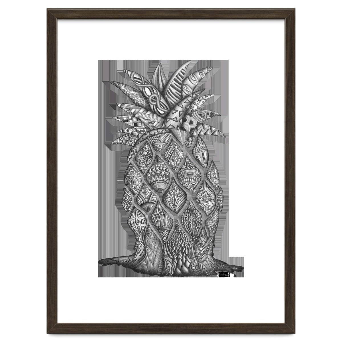 Surreal melting pineapple by Charsy