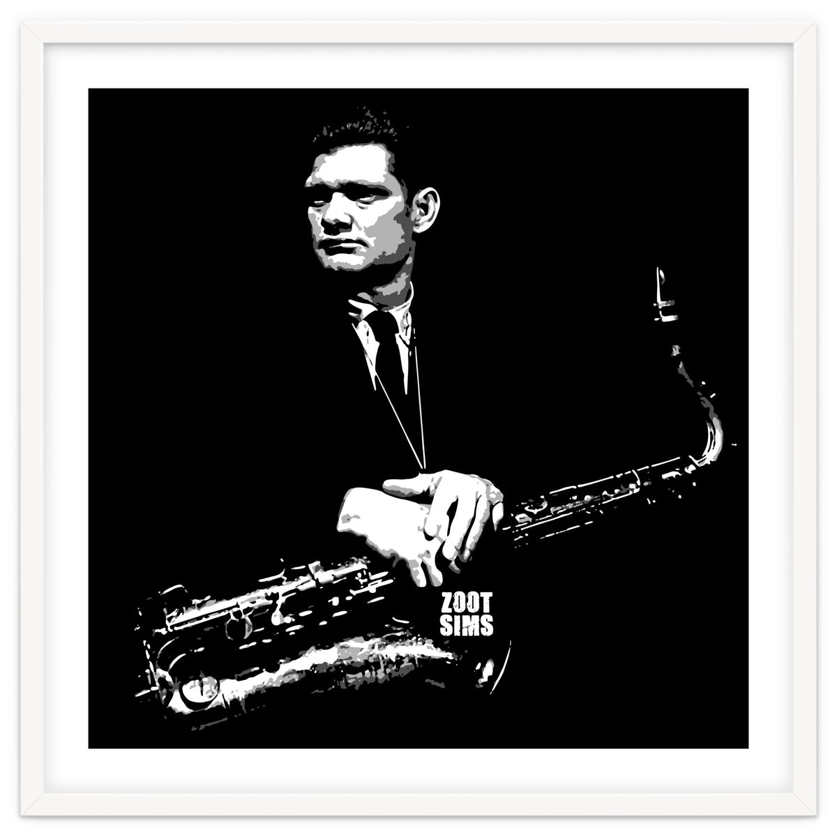 Zoot Sims American Jazz Saxophonist in Grayscale