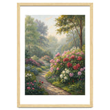 Sunlit Spring Garden Path Oil Painting thumbnail