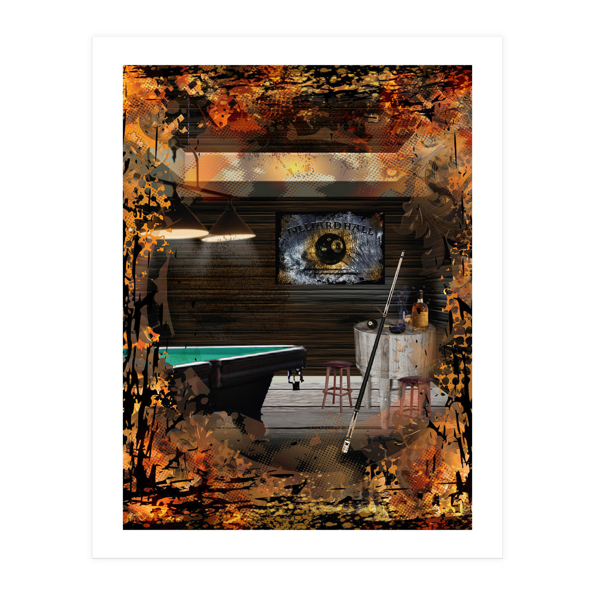 Billiards Pool Hall (Print Only)