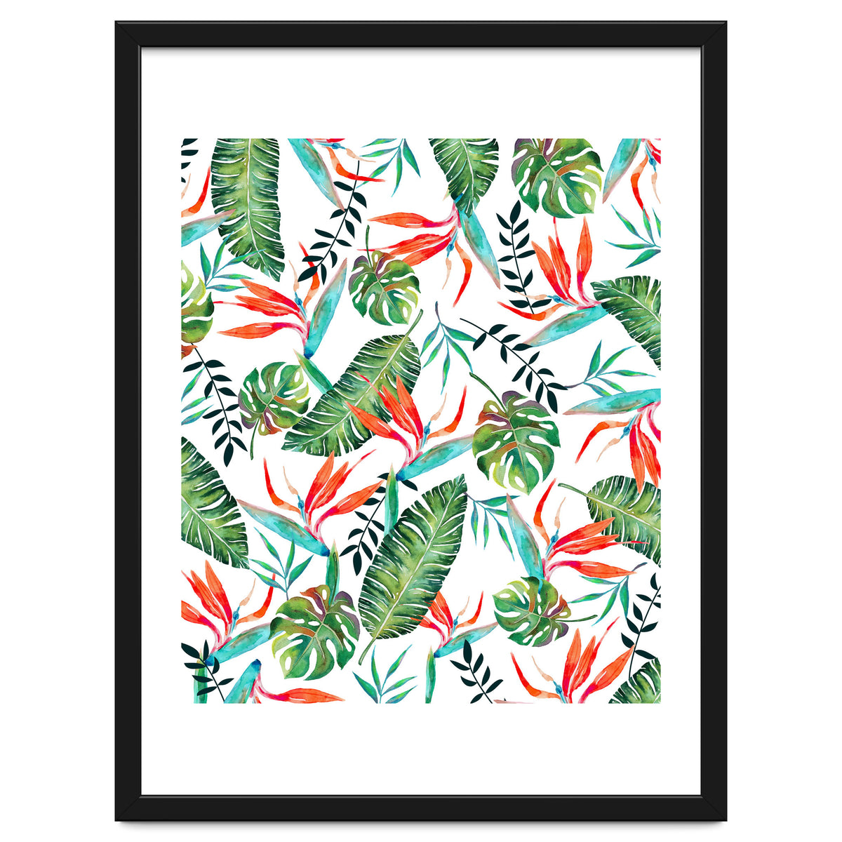A New Paradise #Bird of paradise painted tropical art & pattern