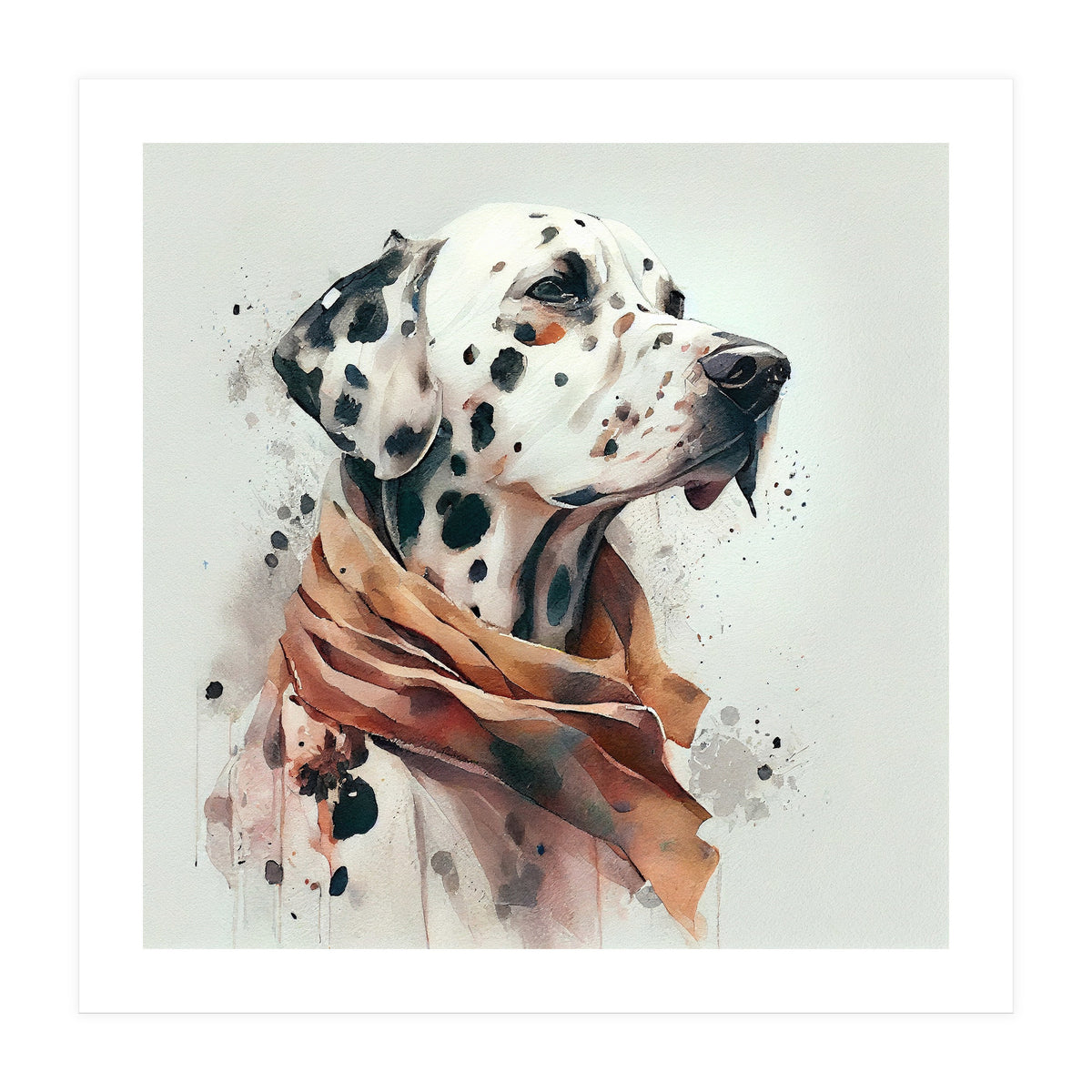 Watercolor Dalmatian Dog (Print Only)