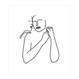 Eternally Connected, Abstract Line Art Love, Sketch Drawing Minimal, Eclectic Human Couple Connection Minimalism Concept (Print Only) thumbnail