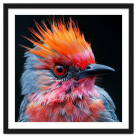 Close Up Of Exotic Bird With Vibrant Plumage