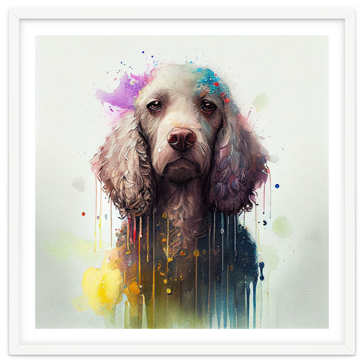 Watercolor Poodle Dog