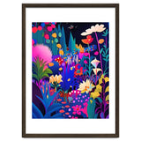 Surreal Emotions, Abstract Colorful Bold Botanical Nature Garden, Eclectic Boho Bohemian Modern Contemporary Graphic Design Painting thumbnail