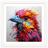 Vibrant Abstract Bird Portrait Watercolor Splash thumbnail