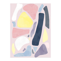 Organic Rustic Abstract Shapes Pastel I (Print Only)