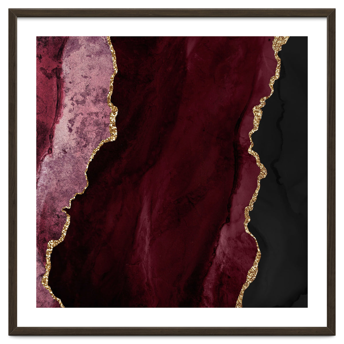 Burgundy & Gold Agate Texture 01