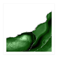 Green & Silver Agate Texture 08  (Print Only)