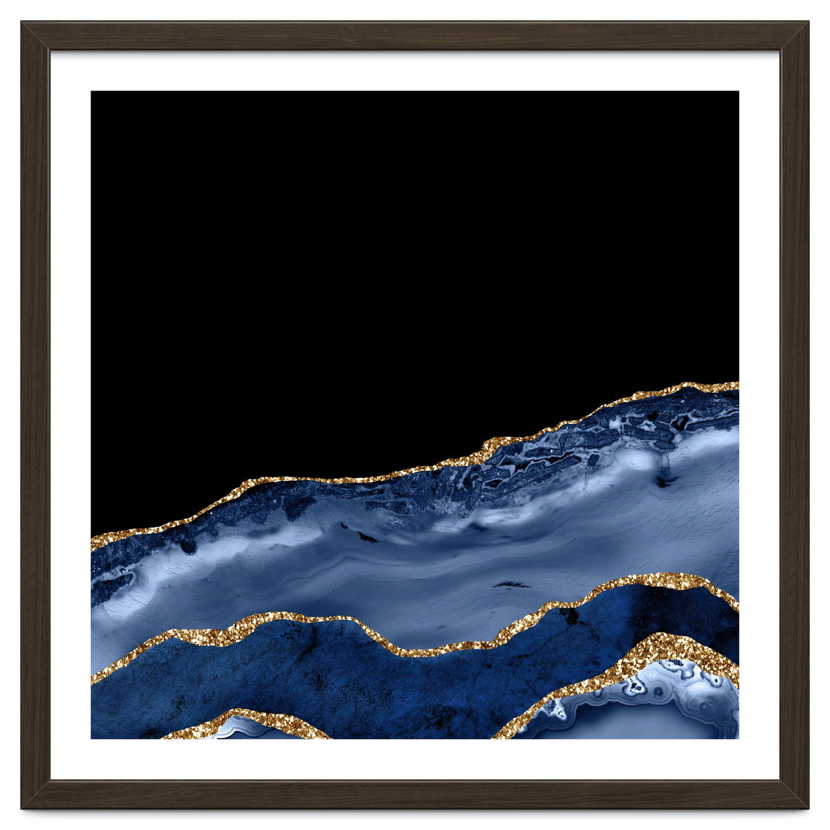 Navy & Gold Agate Texture 17