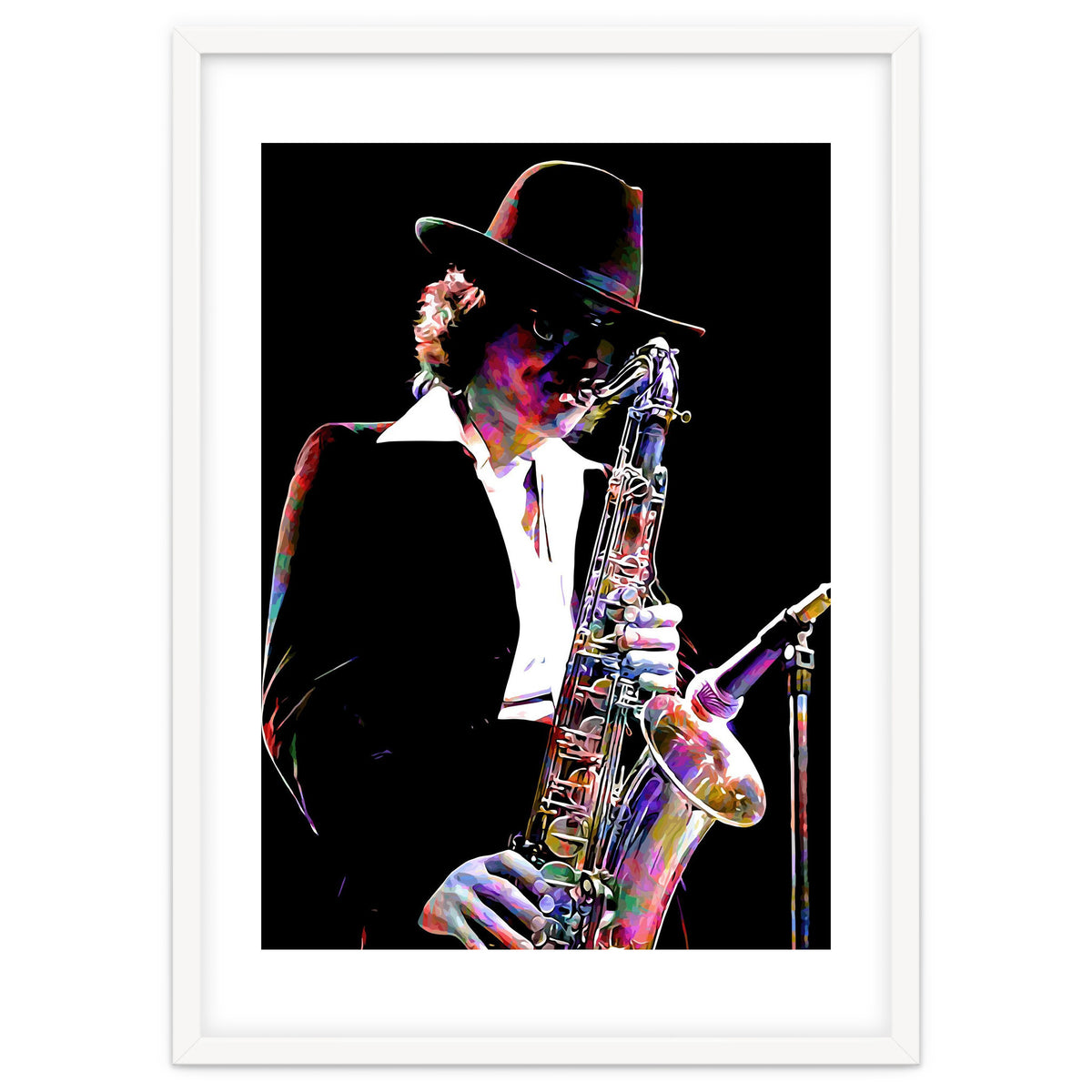 Gato Barbieri  Argentine Jazz Saxophonist Colorful Art