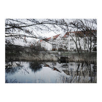 Residential house along the lake (Print Only)