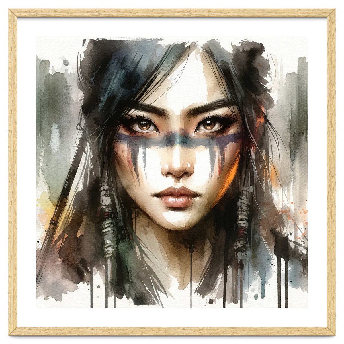 Ethereal Asian Warrior Gaze