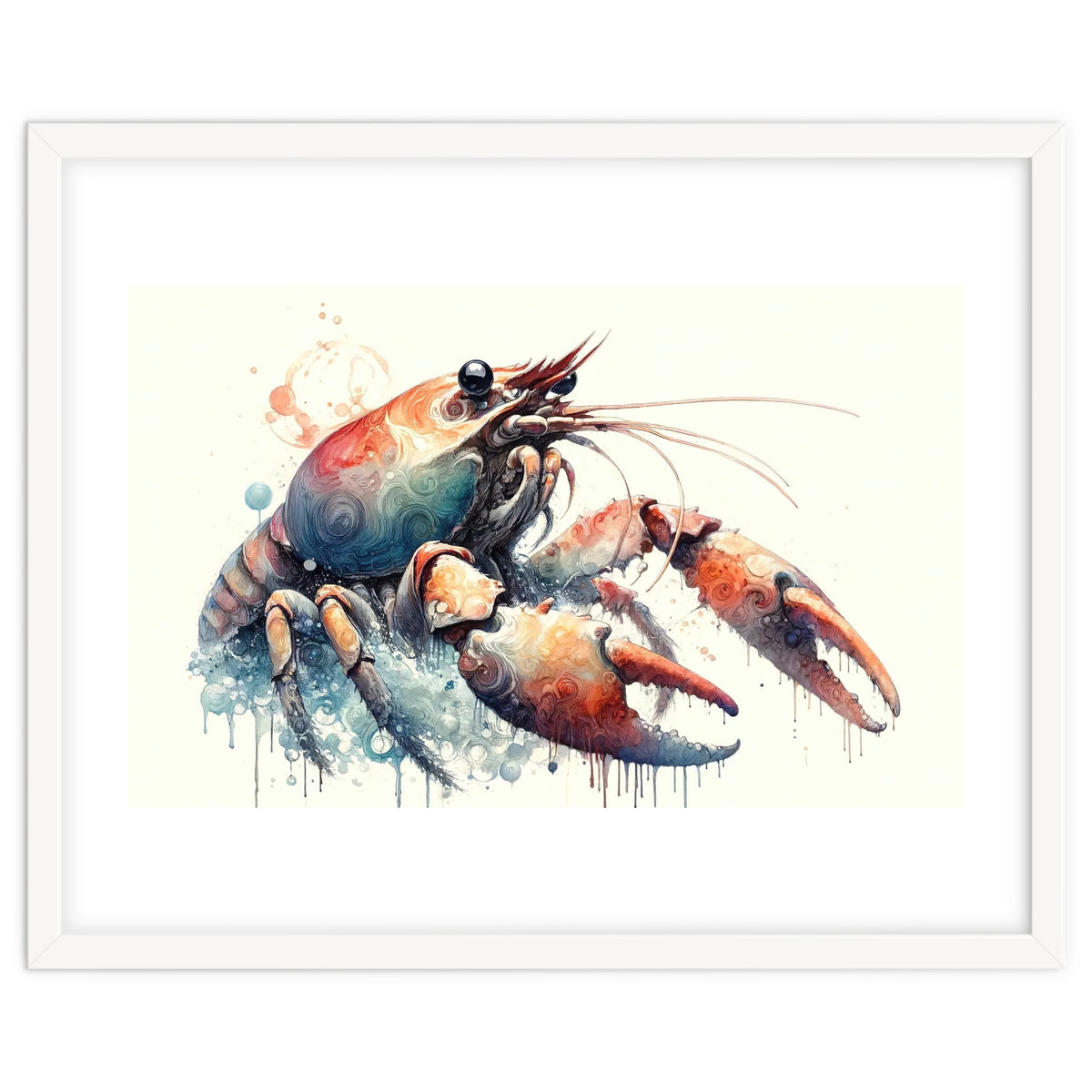 Colorful Lobster Watercolor