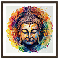 Rainbow Mandala Buddha Portrait