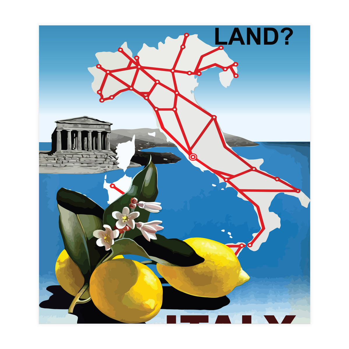 Italy Map (Print Only)