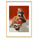 Pinup Sexy Girl Playing With Her Little Cats thumbnail