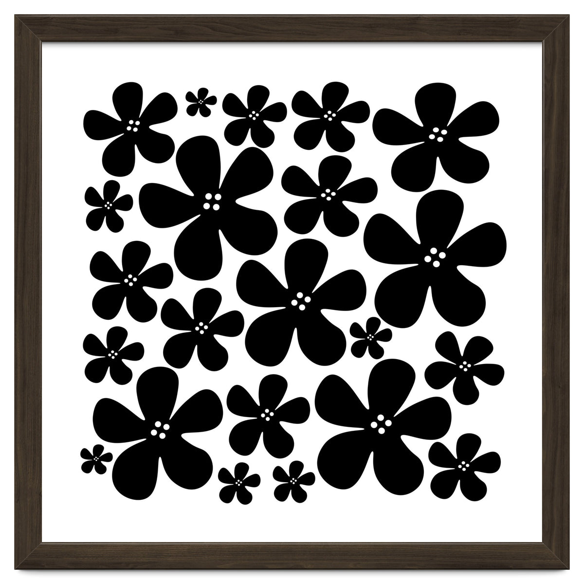 Black Flowers Pattern