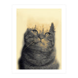 Cat double exposure (Print Only) thumbnail