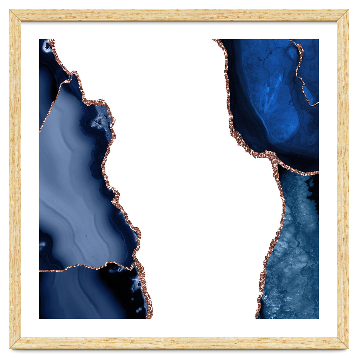 Navy & Rose Gold Agate Texture 29