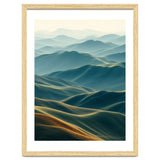 Minimalist Misty Mountain Landscape Wall Art thumbnail