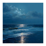 Moonlit Shoreline with Crashing Surf (Print Only) thumbnail