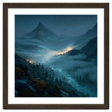 Moonlit Alpine Valley at Night with Shimmering River thumbnail