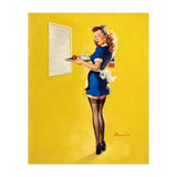 Pinup Sexy Waitress Looking Back (Print Only) thumbnail