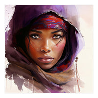 Watercolor Tuareg Woman #6 (Print Only)