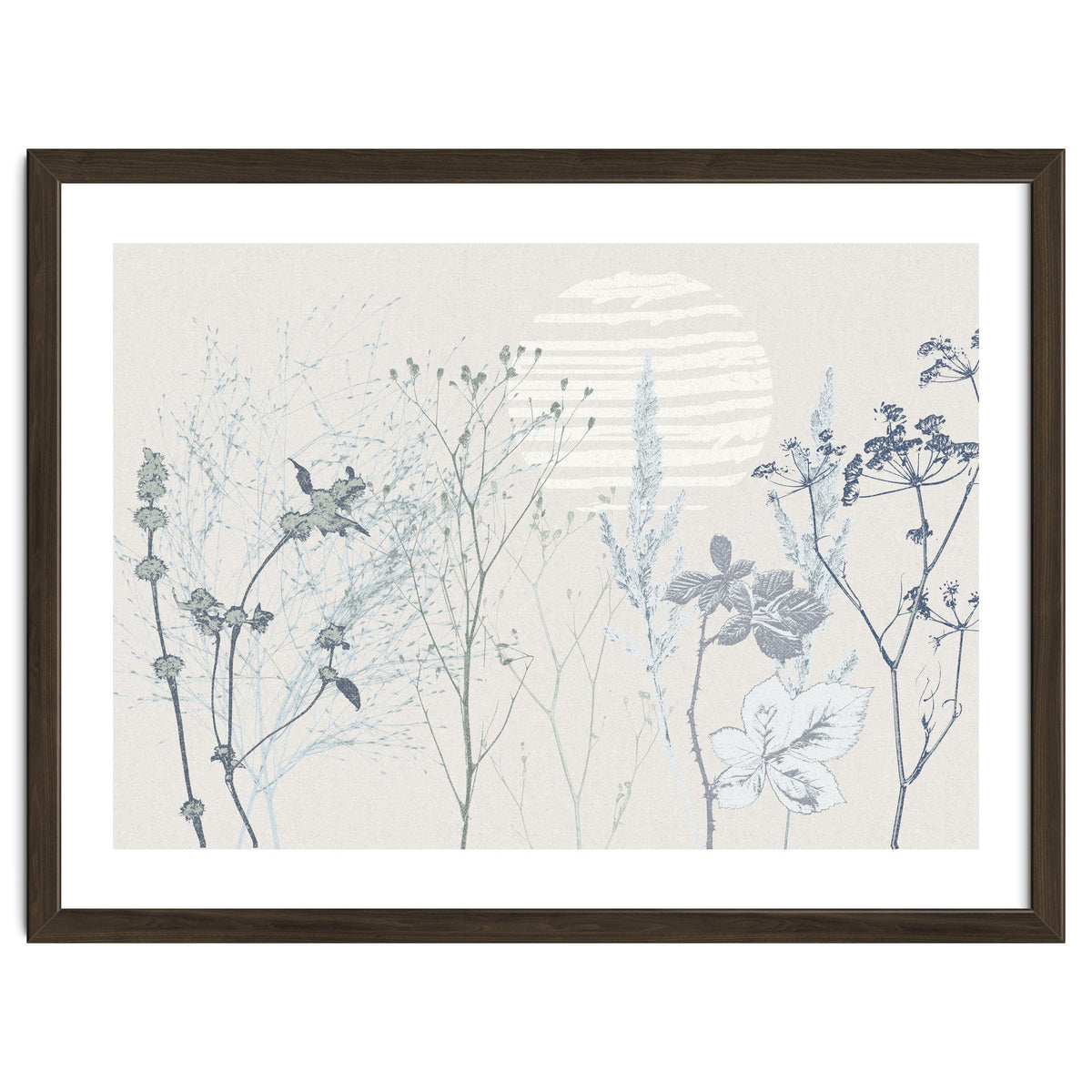 Plant based calming atmosphere soft blue