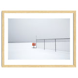 Detour sign in the snow beach thumbnail