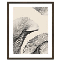 Black And White Flowing Lines Organic Shapes
