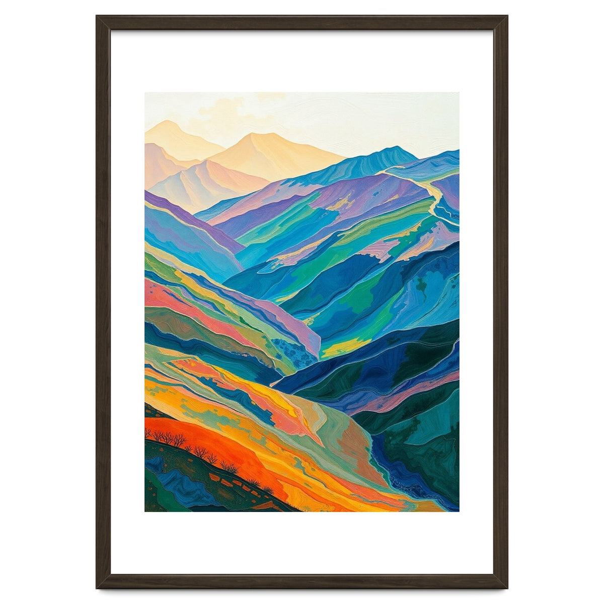 Abstract Mountain Landscape