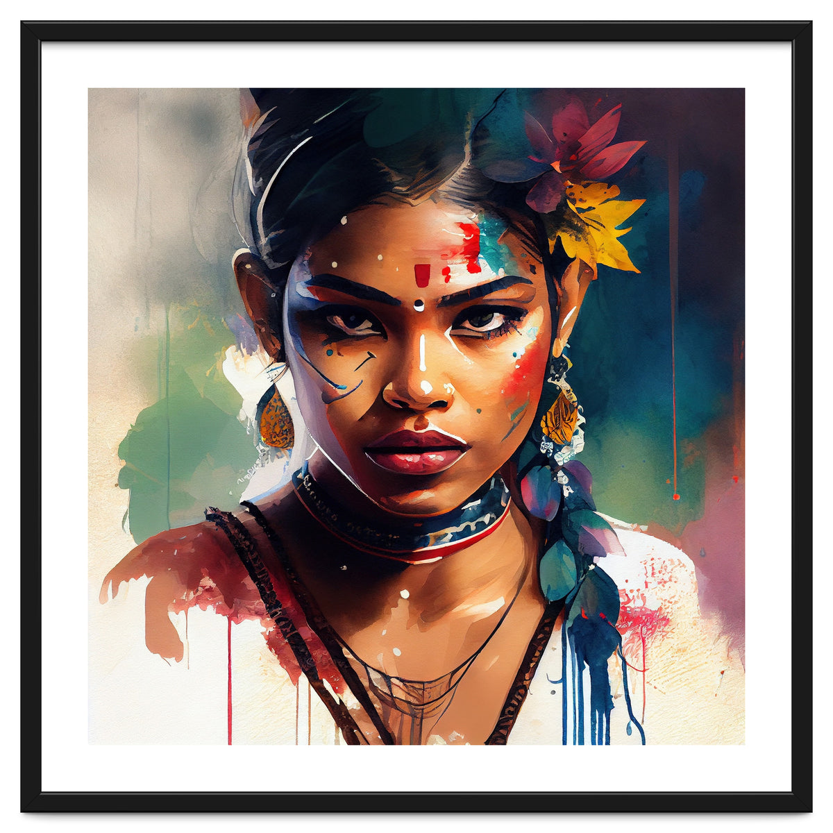 Festival Bloom Hindu Portrait