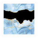 Blue & Gold Glitter Agate Texture 03  (Print Only) thumbnail