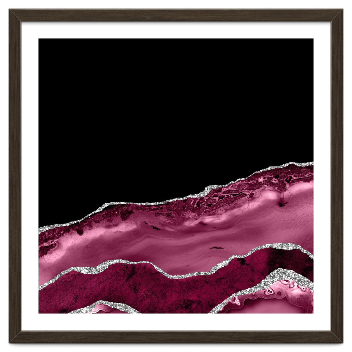 Burgundy & Silver Agate Texture 03