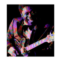 BB King. King Blues Guitarist. Blues Musician Legend Colorful (Print Only)