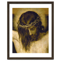 Crucified Christ (detail of the head). Cristo crucificado. Madrid, Prado museum.