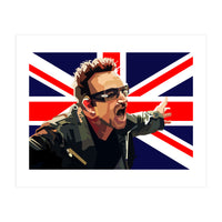 Bono U2 English Singer Rock Band (Print Only)