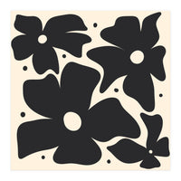 Abstract Monochrome Flowers 3 (Print Only)