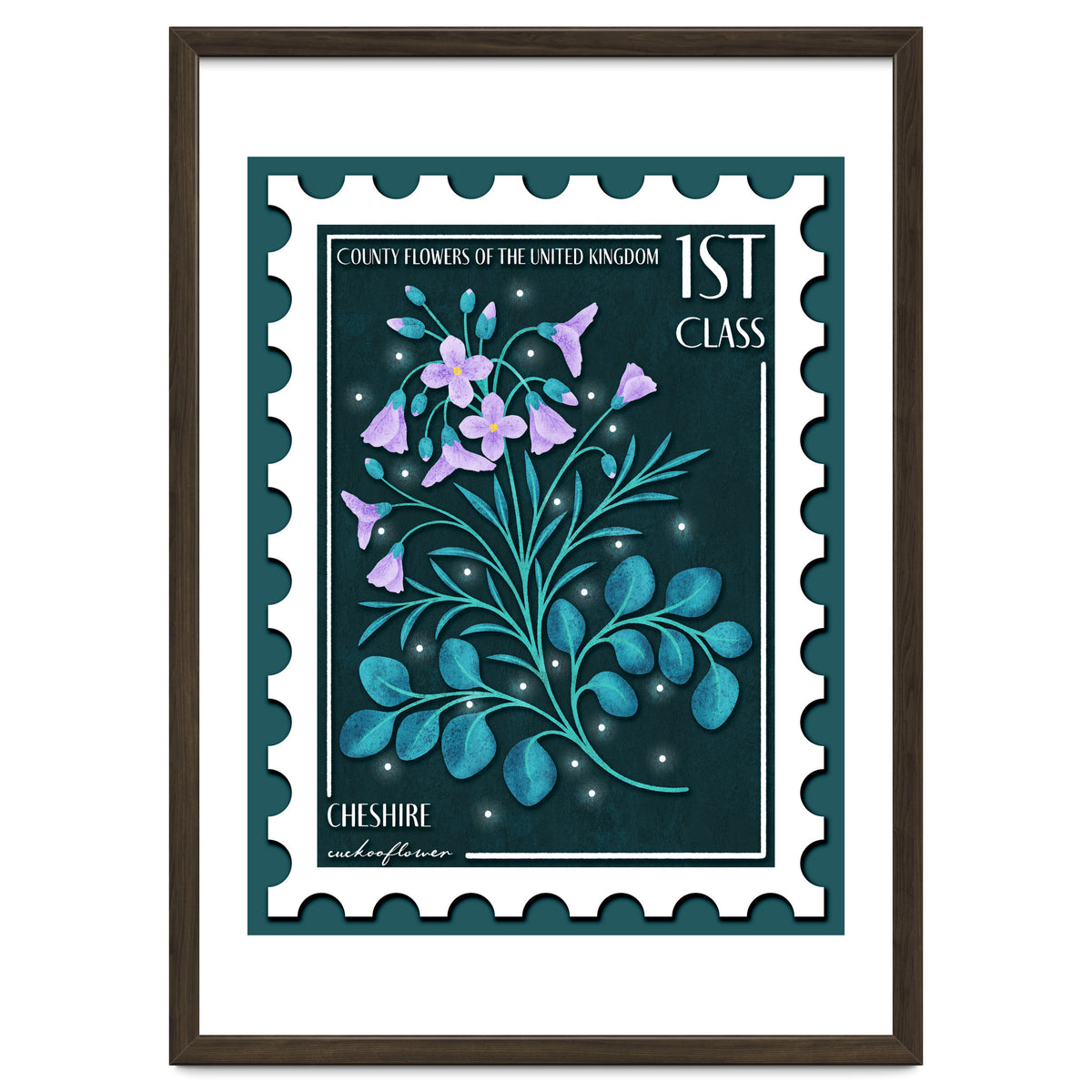 The Cheshire Cuckooflower Postage Stamp