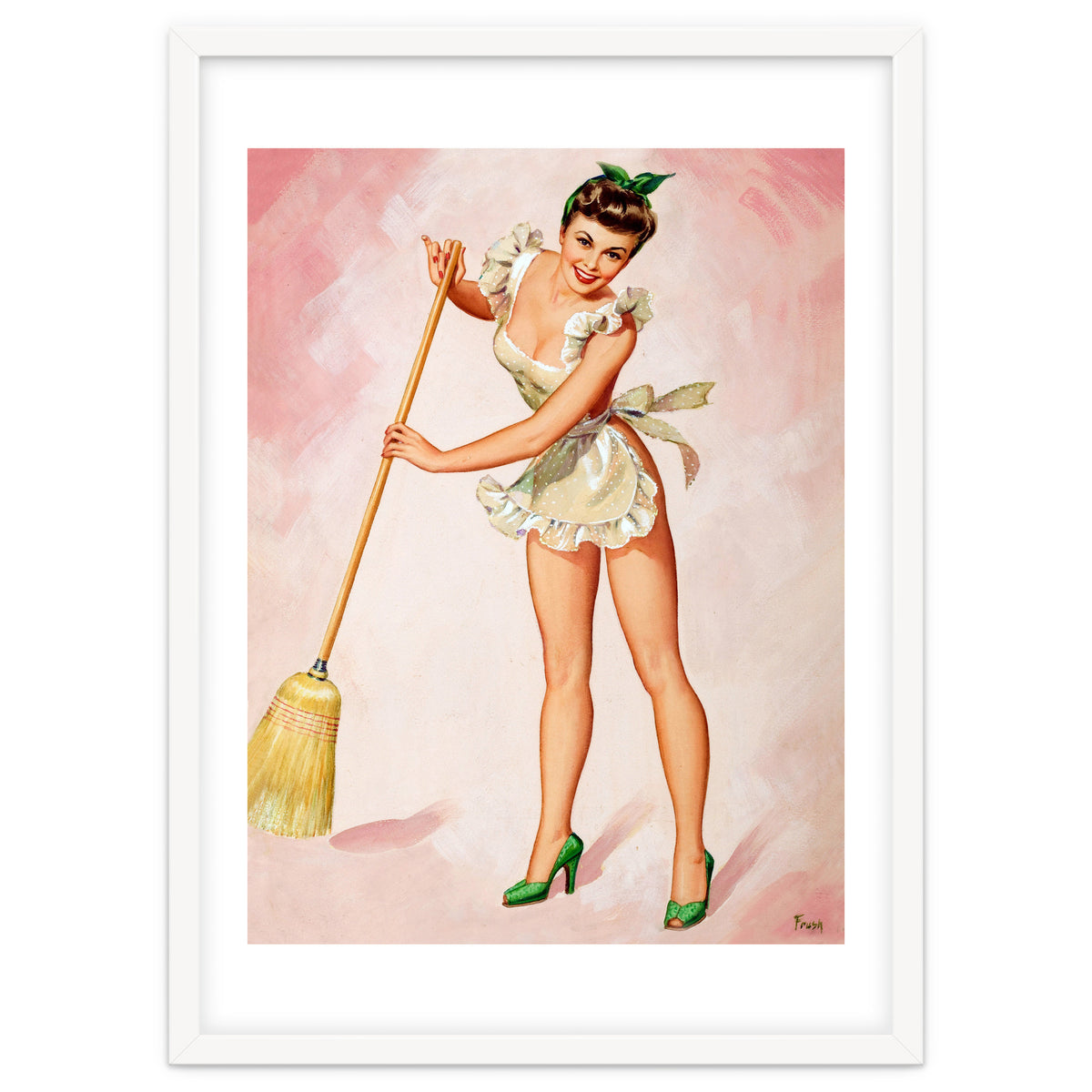 Sexy Pinup Mate On The Work