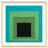 JOSEF ALBERS - HOMAGE TO THE SQUARE GREEN BLACK thumbnail
