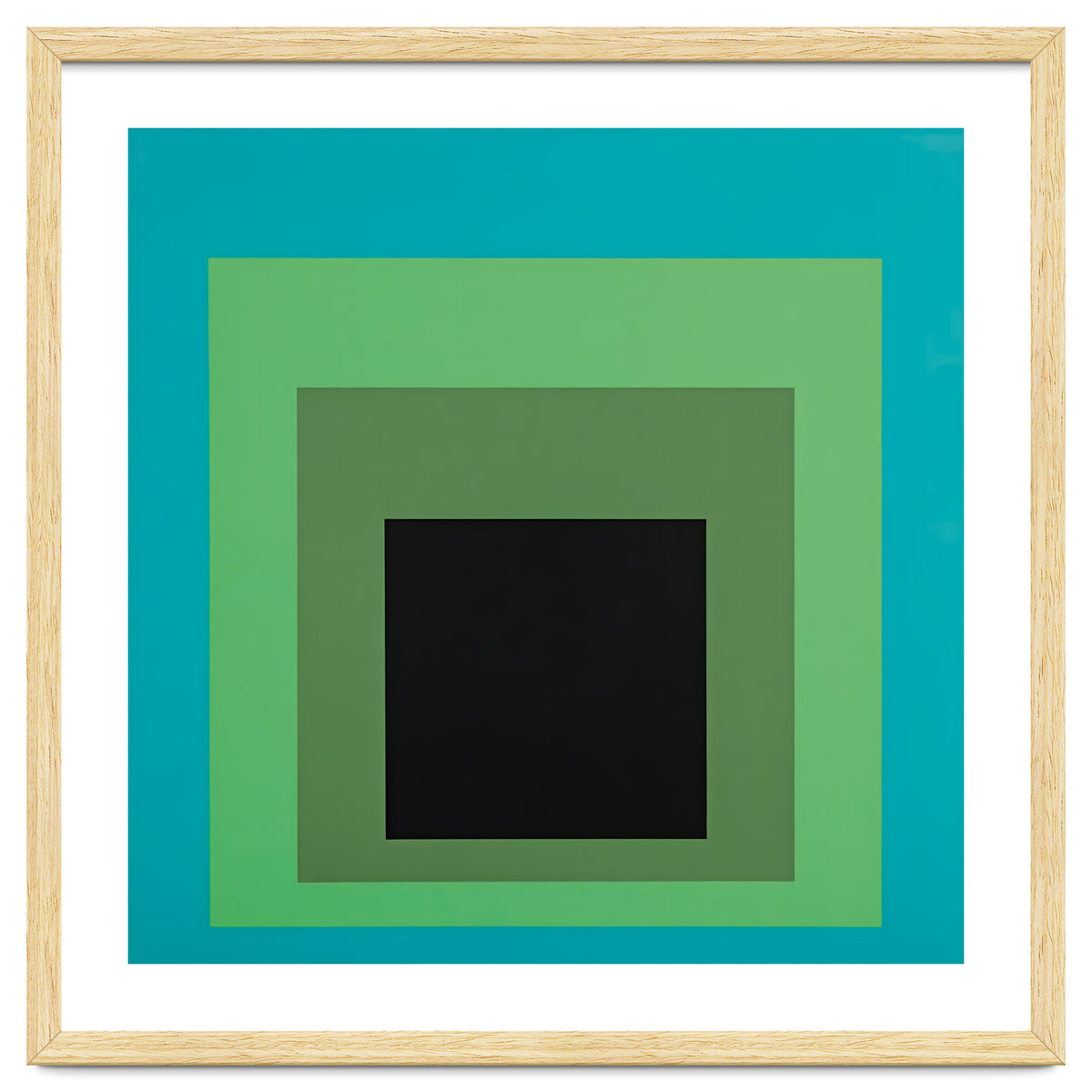 JOSEF ALBERS - HOMAGE TO THE SQUARE GREEN BLACK