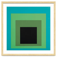 JOSEF ALBERS - HOMAGE TO THE SQUARE GREEN BLACK