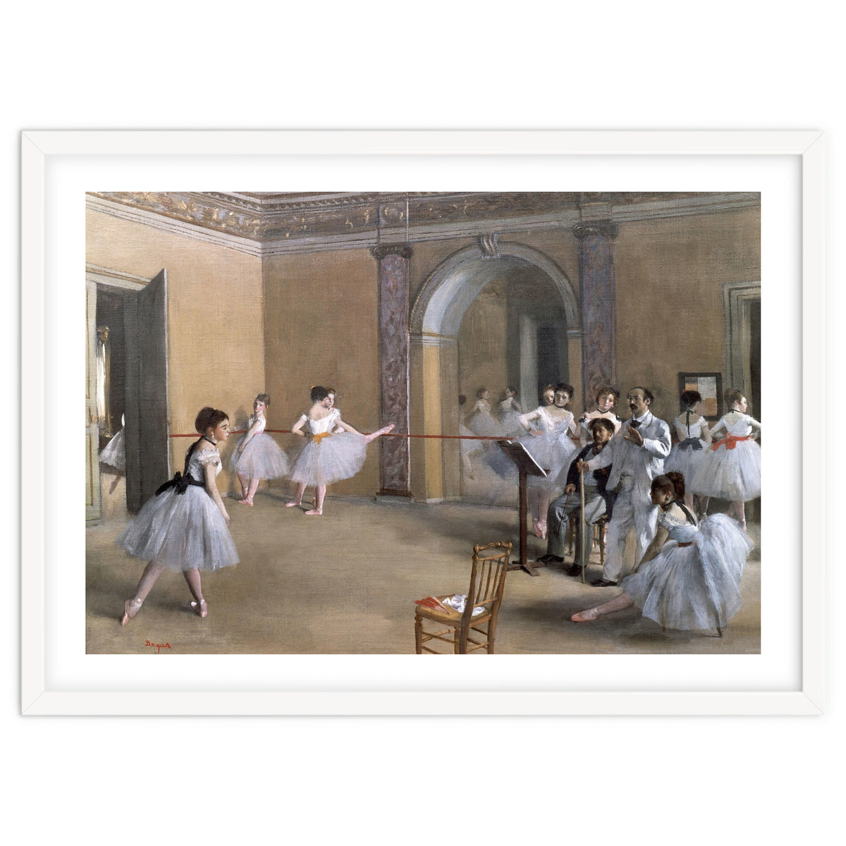 The Dance Foyer at the Opera on the rue Le Peletier, 1872 - 32x46 cm - oil on canvas.