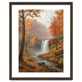 Serene Autumn Waterfall in Misty Forest thumbnail