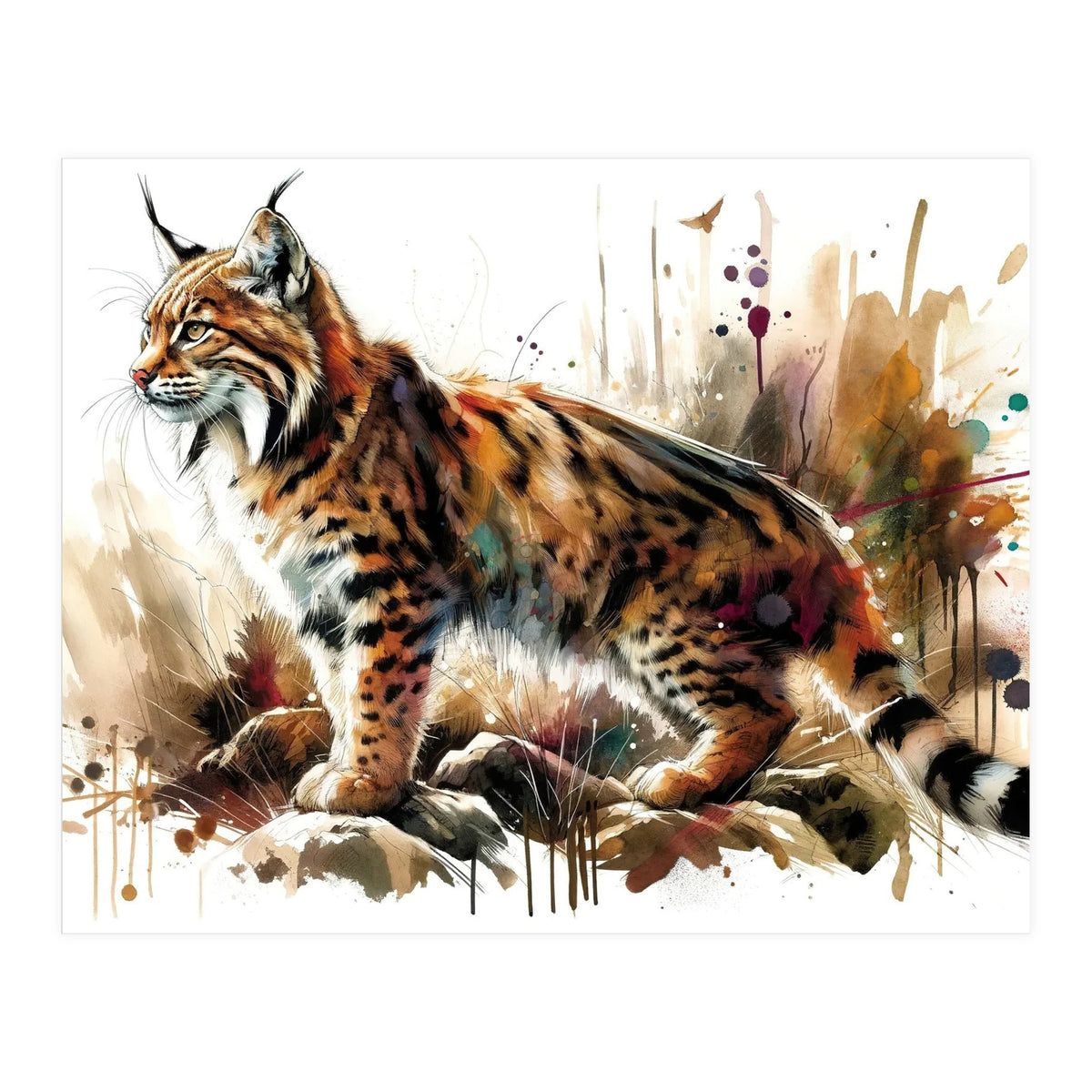 Lynx In The Wilderness (Print Only)