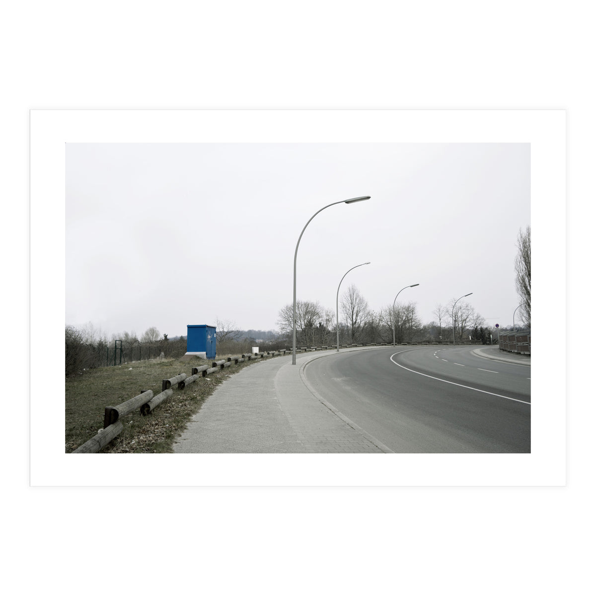 Street light on the curving road (Print Only)